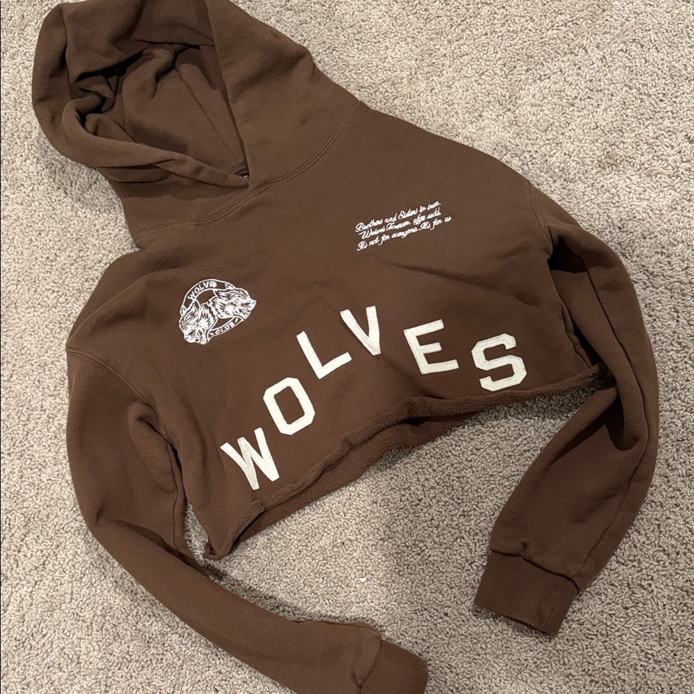 Darc Sport Brown Cropped Hoodie